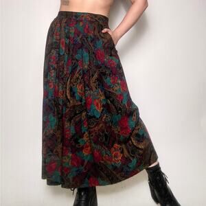 VINTAGE 90s FLORAL PRINT MAXI SKIRT